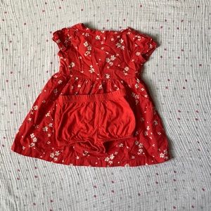 Red floral dress w/bloomers